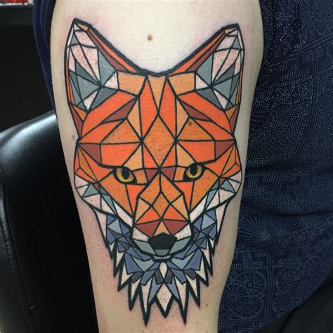 geometric fox tattoo|geometric fox tattoo designs.